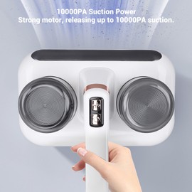 Mattress Vacuum Cleaner, Handheld Bed Vacuum Cleaner 16Kpa Suction Low Noise with 4 Filter, Cordless Handheld Bed Vacuums Effectively Clean Up Bed, Pillows, Sofas, Carpets