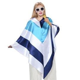 Aleshime Women Ladies Disco Poncho 1970s Eurovision Trooper Poncho Cape Costume, Abba Party Fancy Dress Outfits with Bling Sunglasses