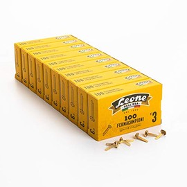 1.000 Brass Champion Clips NÂ°3 (16 Mm) - 10 Boxes of 100 Pcs. - Lion of The Era Hecho en Italy
