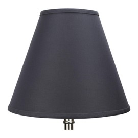 FenchelShades.com Lampshade 6" Top Diameter x 13" Bottom Diameter x 11" Slant Height with Washer (Spider) Attachment for Lamps with a Harp (Charcoal)