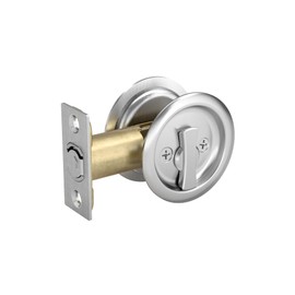 Richelieu Hardware 17RBC42 Onward Round Pocket Door Privacy Pull, Brushed Chrome