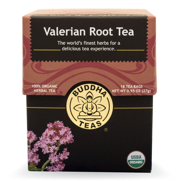 Buddha Teas Valerian Root Tea, 18 Count (Pack of 6)
