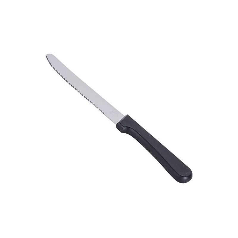 Round Tip Steak Knife with Plastic Handle, 5 Inch Blade
