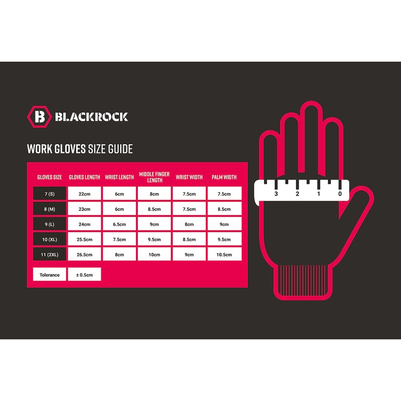 Blackrock Lightweight Painter's PU Grip Safety Work Gloves, Mens Womens