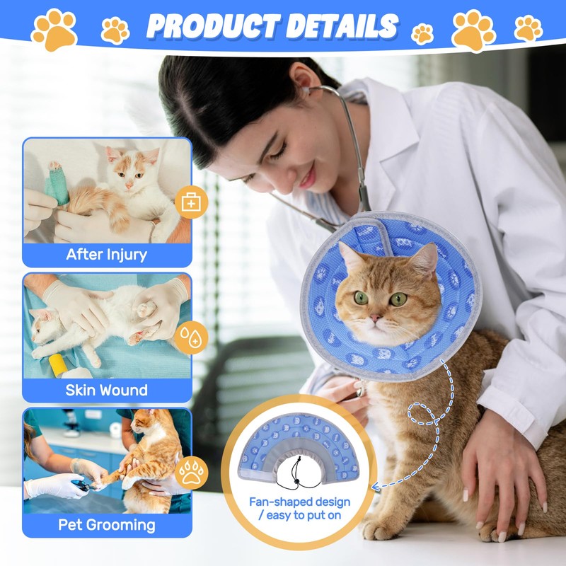 Cat Collar, Recovery Collar, Soft Cat Protective Collar for After