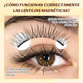 Pestañas magnéticas QUEWEL con aplicador, aspecto natural, no necesitan pegamento, reutilizables, suaves con aplicador, fáciles de usar y quitar(NZH-A
