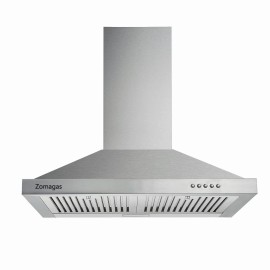 Zomagas 24 inch Kitchen Range Hood 450 CFM Wall Mounted Cook Fan LED 3-Speed Fan New