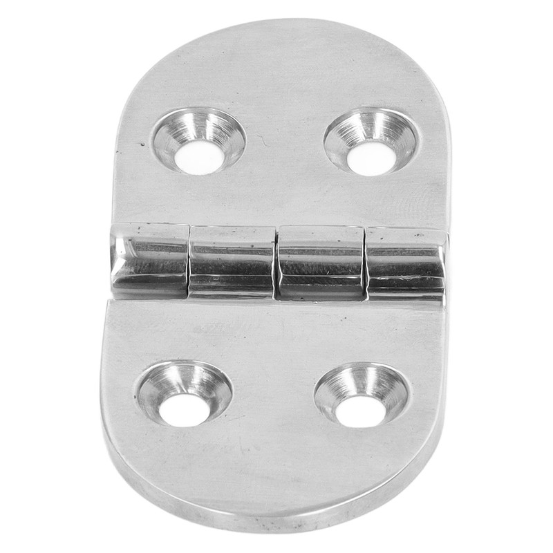4PCS Door Hinge Silver 4 Holes 316 Stainless Steel Oval