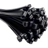 HORZEFIX Cable Ties Pack of 100 Black Long UV Resistant