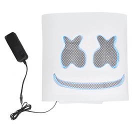 Cosplay Head Mask, DJ Music Festival Light Emitting Light Up Cosplay Head Cover for Cosplay Equipment Red