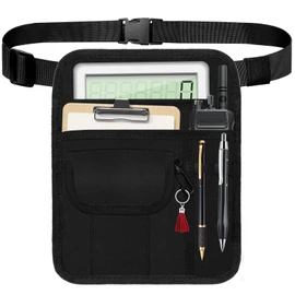 Solaradgy Premium Server Pouch, Beautyflier Waist Apron for Cash Adjustable Belt Waitress Apron with Pockets & Buckle Utility Server Accessories Bag Ideal for Busy Environments