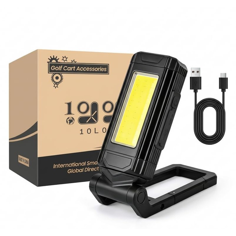 10L0L Golf Cart LED Dome Light, 360° Rotatable Magnetic Rechargeable