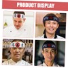 Kisangel 3pcs Japanese Hachimaki Headbands for Sushi Parties and Cooking