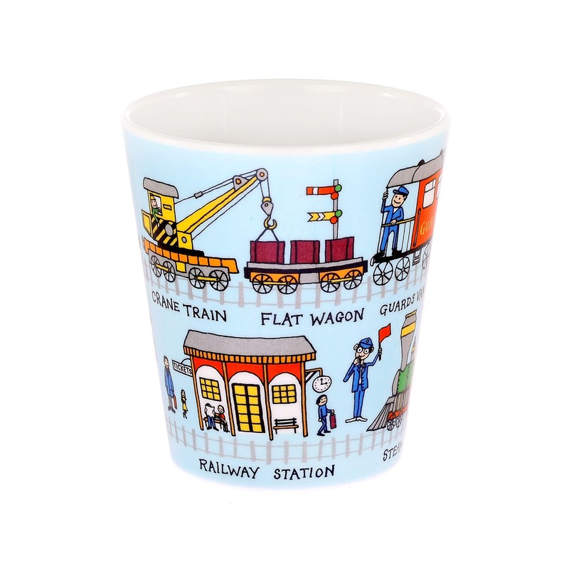 Tyrrell Katz Melamine Trains Design Children’s Beaker · Illustrated Steam