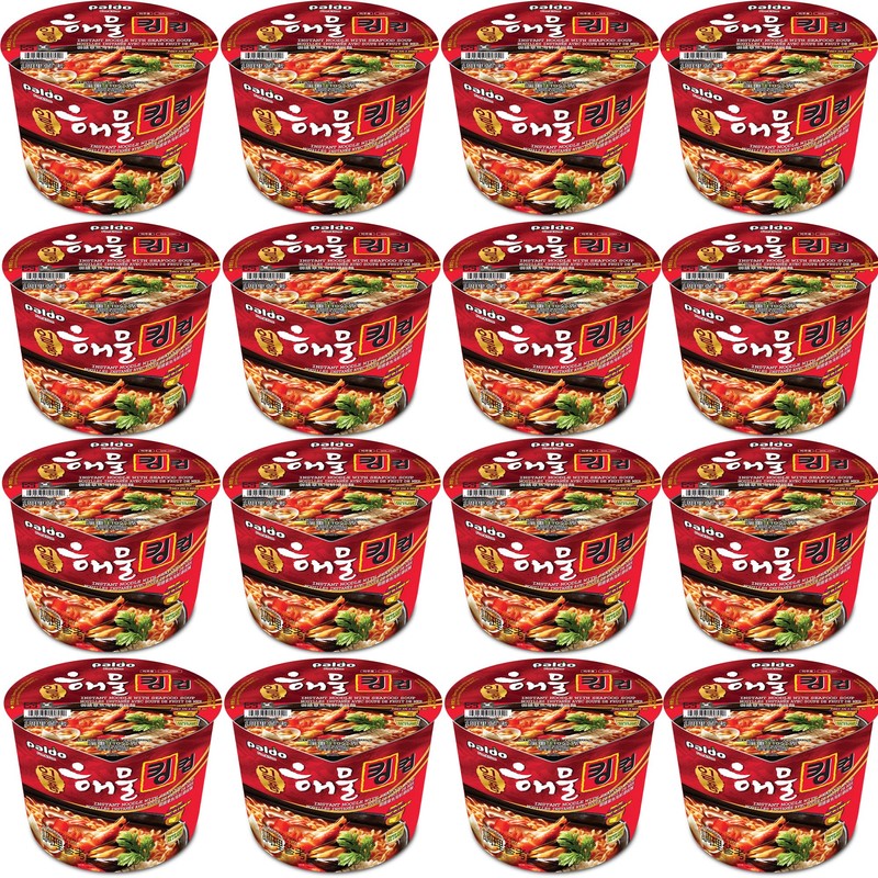 Paldo King Noodle Seafood Flavor Bowl 110g(Pack of 16)