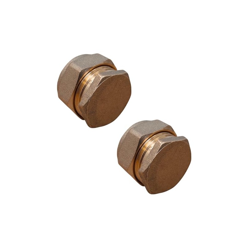 15mm Brass Compression Stop End – Pack of 2 |
