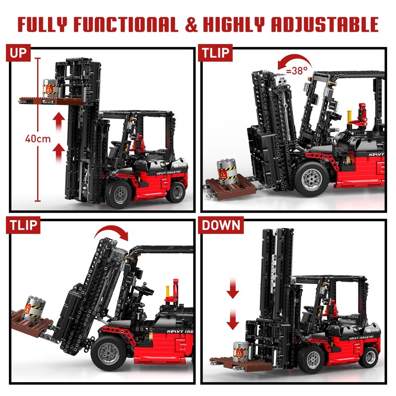 Mould King 13106 RC Forklift Truck Building Sets, MOC Remote