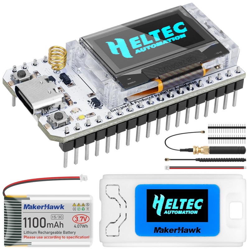 ESP32 LoRa V3 Development Board + 1100mAh Battery + N30