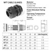 PENGLIN Cable Glands NPT Nylon Cable Connector, Strain Relief Cord