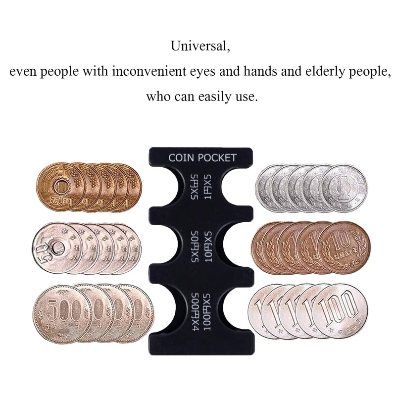 Generic 2 Pcs Japanese Yen Coin Holder Hard Case Organizer
