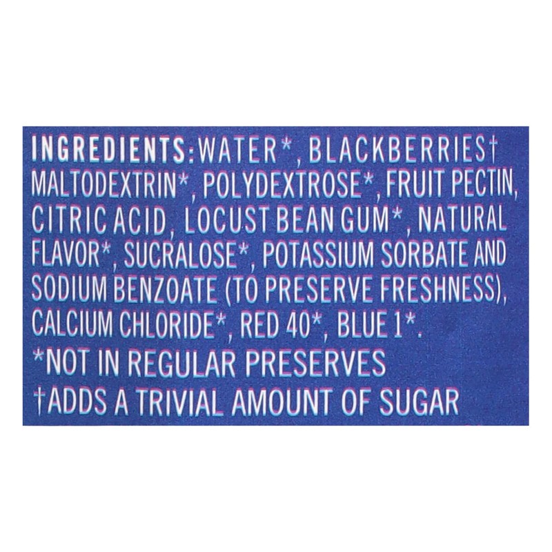 Polaner Sugar Free with Fiber, Seedless Blackberry Preserves, 13.5 Ounce