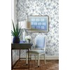 Safiyya Peel and Stick Wallpaper Floral Birds Contact Paper Blue