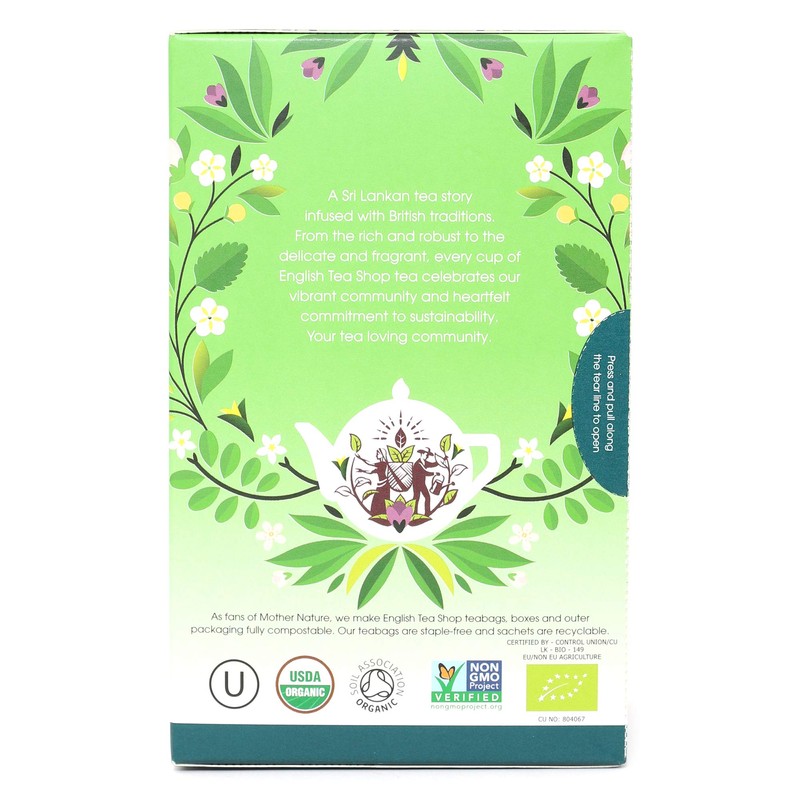 English Tea Shop Supreme Green Tea Bag Sachets, 20-Piece