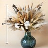 Natural Dried Flower Bouquet - Pampas Grass, Cotton Stems, Bunny