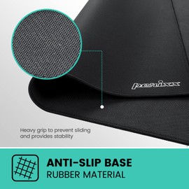 Perixx DX-1000L, Gaming Mauspad - Abmessung 320x270x2mm - Anti-Rutsch-Funktion durch gummierte Unterseite - Oberfläche aus besonders behandeltem Strukturgewebe - schwarz