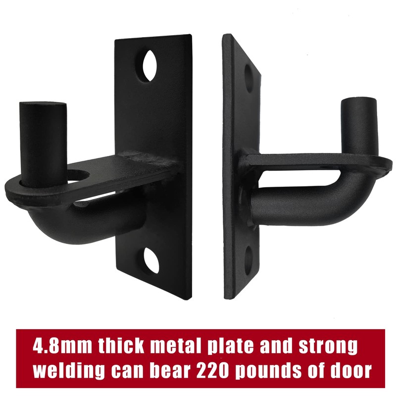 4 Pack Black Wall Mount Gate Chain Link Hinges with