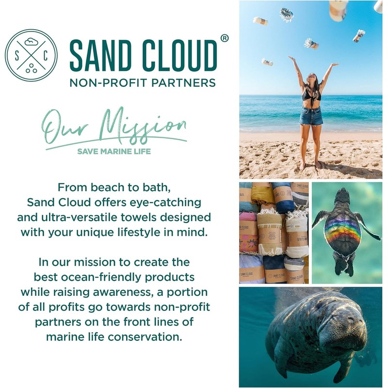 Sand Cloud Turkish Beach Towel - Sand Free - 100%