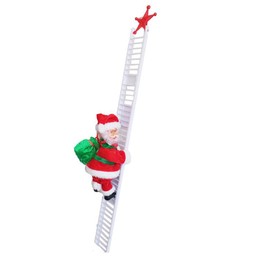 SHJOEE Electric Santa Claus on Ladder Climbing Santa Claus Perfect Santa Claus Climbing Decoration Christmas for Walls, Windows, Garden, Christmas Tree Indoor Outdoor
