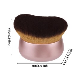 Body Makeup Brush for Self Tanner, Large Self Tanning Applicator Brush Provides Even Application for Face Neck Back Legs, Wet & Dry Use (Rose Gold)