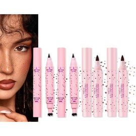 4 x Freckles Stamp Freckles Pen Freckle Stamp Fake Freckles Stamp 2 in 1 Freckle Pen Eyeliner Natural Lifelike for Creative Makeups Looks Stage Performances COS