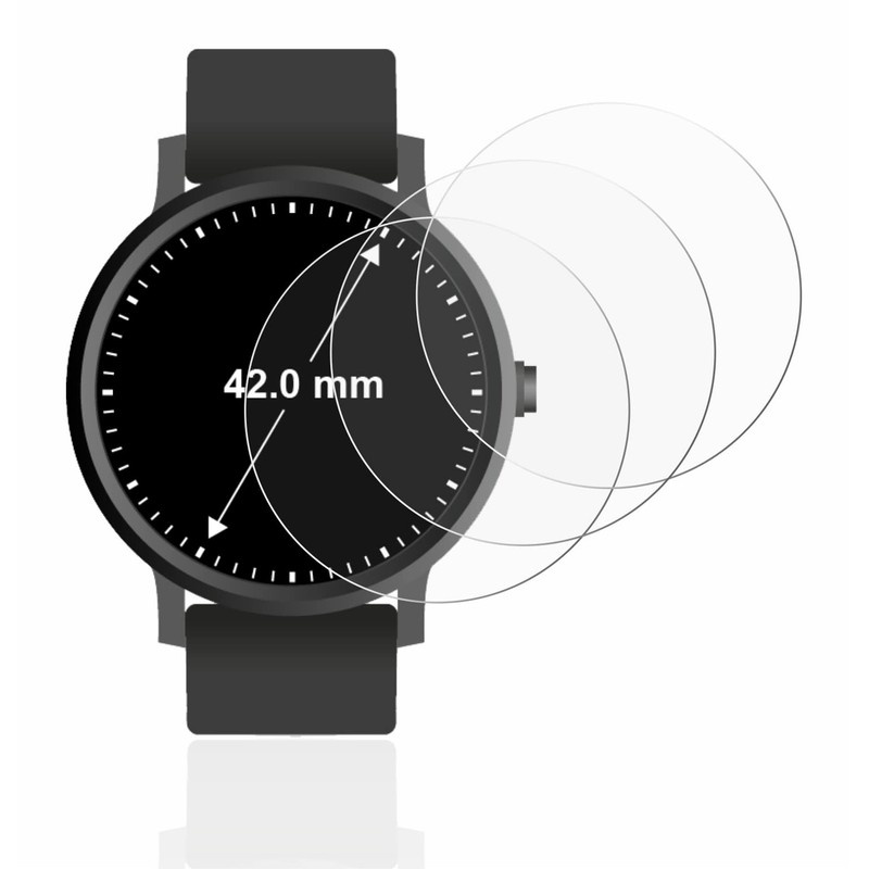 6x Screen Protector for Watches (circular, Diameter: 42mm) Protection Film