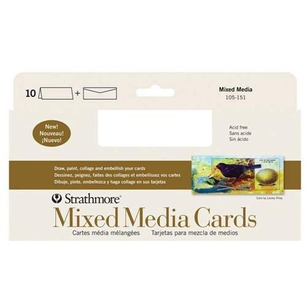 Strathmore 105-151-1 Mixed Media Slim Cards, 10 Cards & Envelopes