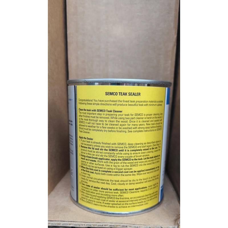 Semco Teak Sealer Honey Tone Quart Size