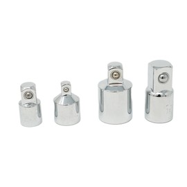Dapetz ® 4pcs Socket Adaptor,Converter and Reducer Set for Impact Driver Conversions/Ratchet Wrenches 1/4" 3/8" 1/2" Comes with Chrome Vanadium Steel & Spring-Ball Socket Retainer.