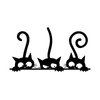 Bargain Max Decals Naughty Cats Silhouette Decal Notebook Car Laptop