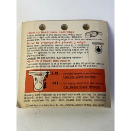 Gillette VTG Schick Instamatic Adjustable Razor Blades. Super Chromium Edges NIB