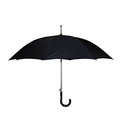 37 inch Automatic Open Black Curved Handle Golf Umbrella