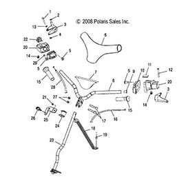 Polaris 2688216 Handlebar Pad Assault 120 2684039 2008-2022