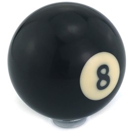 Thruifo Black 8 Billiard Style Shift Stick Knob, Ball Shape Car Gear Shifter Handle Fit Most Manual Automatic Transmissions