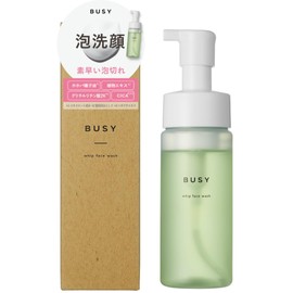 BUSY Busy Whip Face Wash Skin Care, Foaming Facial Cleansing, Basic Cosmetics, Facial Cleansing Foam, Time-saving, Pump Type, 5.1 fl oz (150 ml)