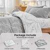 Tokokimo Double Duvet Cover Set 4PCS Bedding Set with Fitted