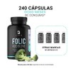 Ácido Fólico 240 Cápsulas Brócoli Espinaca Ingredientes Naturales Folic Acid