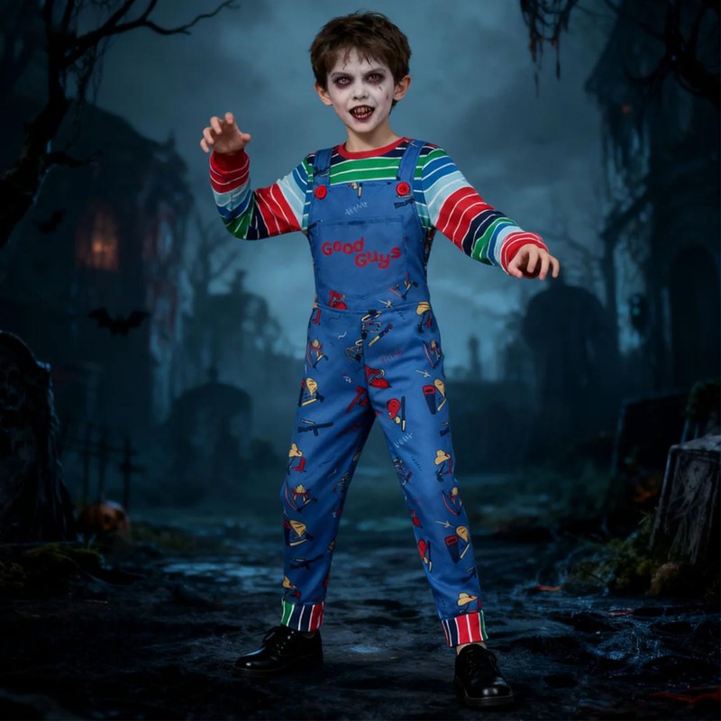 [Formemory] チャイルド プレイ コスプレ チャッキー ハロウィン 仮装 子供 大人 コスプレ衣装