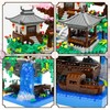 Seyaom Light-Up Peach Blossom Pond Micro Mini Bricks Kit, Chinese