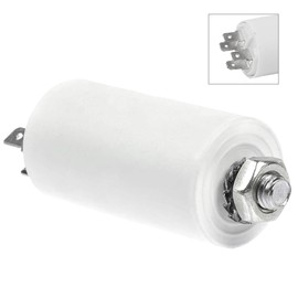 SPARES2GO 8uF Motor Start Run Interference Capacitor for Hygena Cata Diplomat Tumble Dryer (4 Spade Tabs, 8MFD)