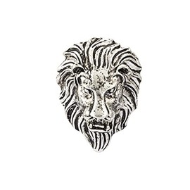 Brooch Lapel Pin for Men Silver Lion Face Lapel Pin Badge Coat Suit Wedding Gift Party Shirt Collar Accessories,KN03